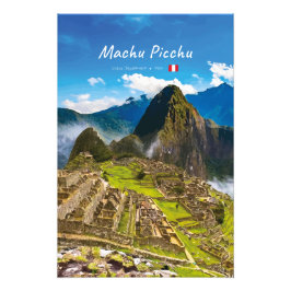 Machu Picchu, Peru - Inca Citadel Ruïnes Foto Afdruk
