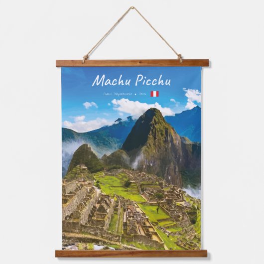 Machu Picchu, Peru - Inca Citadel Ruïnes Hangend Wandkleed (Voorkant)