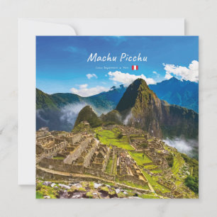 Machu Picchu, Peru - Inca Citadel Ruïnes Kaart