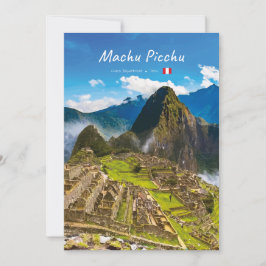 Machu Picchu, Peru - Inca Citadel Ruïnes Kaart