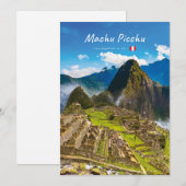 Machu Picchu, Peru - Inca Citadel Ruïnes Kaart (Voorkant / Achterkant)