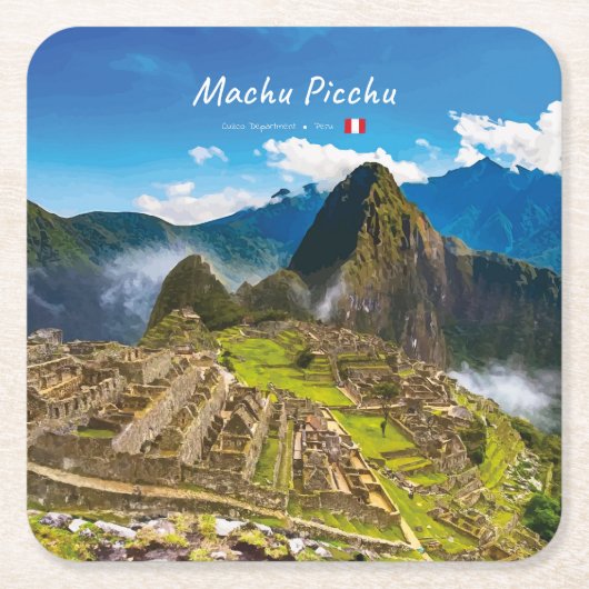 Machu Picchu, Peru - Inca Citadel Ruïnes Kartonnen Onderzetters (Voorkant)