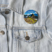 Machu Picchu, Peru - Inca Citadel Ruïnes Ronde Button 5,7 Cm (In situ)