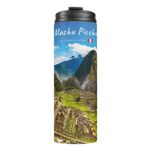 Machu Picchu, Peru - Inca Citadel Ruïnes Thermosbeker (Voorkant)