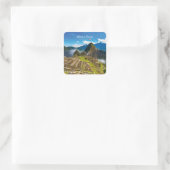 Machu Picchu, Peru - Inca Citadel Ruïnes Vierkante Sticker (Tas)