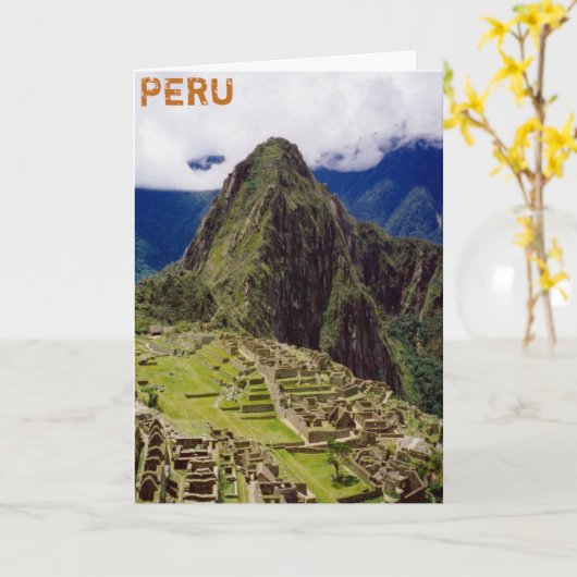 Machu Picchu, Peru Kaart (Gele Bloem)