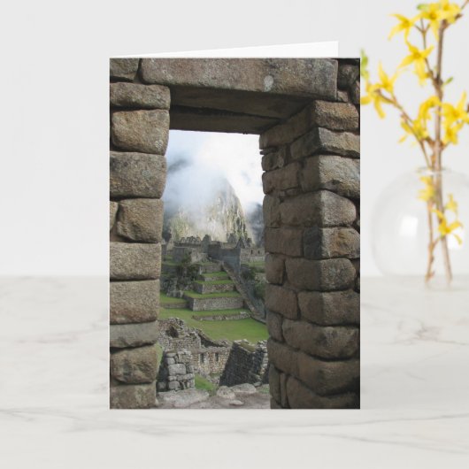 Machu Picchu, Peru Kaart (Gele Bloem)