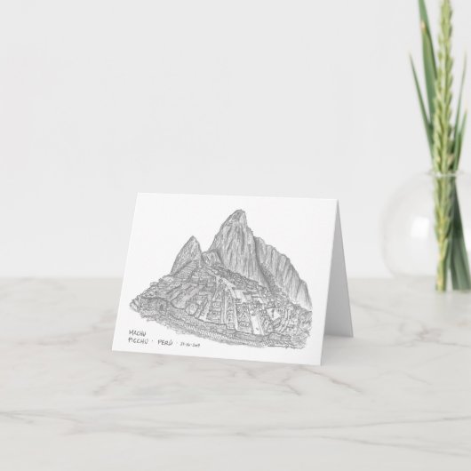 Machu Picchu, Perú Kaart (Voorkant)