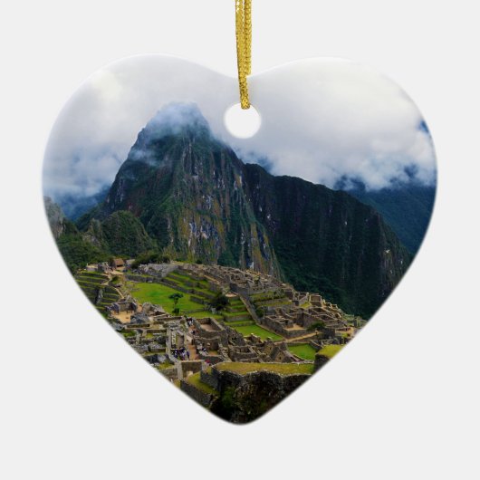 Machu Picchu, Peru Keramisch Ornament (Voorkant)