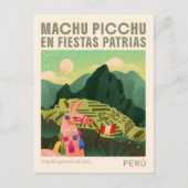 Machu Picchu Peru Kunst Reisreproducties Briefkaart (Voorkant)