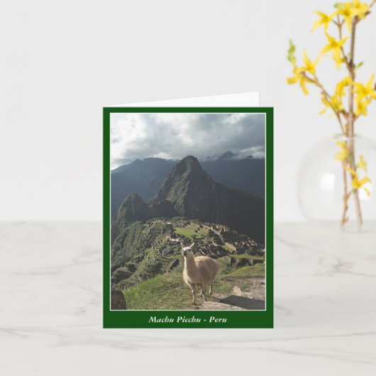 Machu Picchu Peru - Lege Kaart (Gele Bloem)