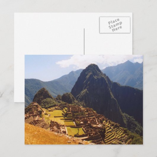 Machu Picchu Peru - Machu Picchu Ruins Sunrise Briefkaart (Voorkant / Achterkant)