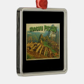 Machu Picchu Peru Metalen Ornament (Rechts)