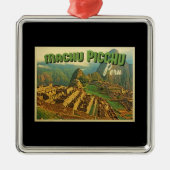 Machu Picchu Peru Metalen Ornament (Voorkant)