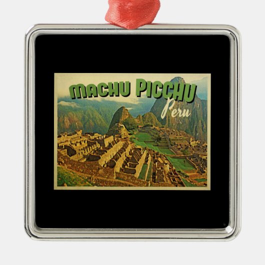 Machu Picchu Peru Metalen Ornament (Voorkant)