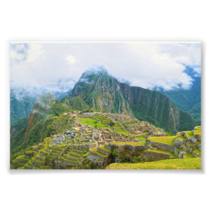 Machu Picchu, Peru, Overlook Foto Afdruk