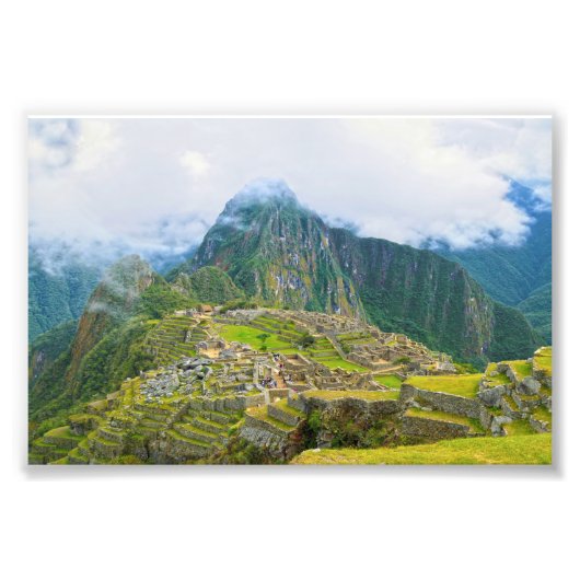 Machu Picchu, Peru, Overlook Foto Afdruk (Voorkant)