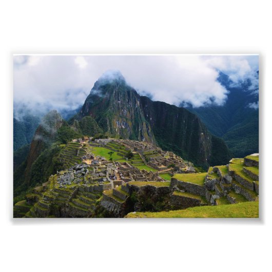 Machu Picchu, Peru, Overlook Foto Afdruk (Voorkant)