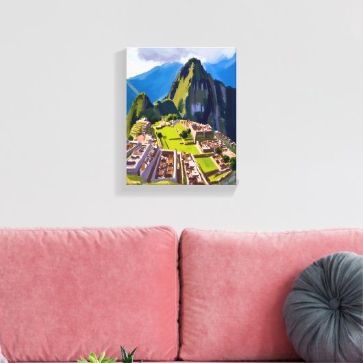 Machu Picchu Peru Painting Canvas Afdruk (Insitu (Woonkamer))