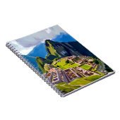 Machu Picchu Peru Painting Travel Art Notitieboek (Rechterzijde)
