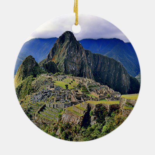 MACHU PICCHU - Peru - panorama Keramisch Ornament (Achterkant)