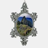 MACHU PICCHU - Peru - panorama Tin Sneeuwvlok Ornament (Links)