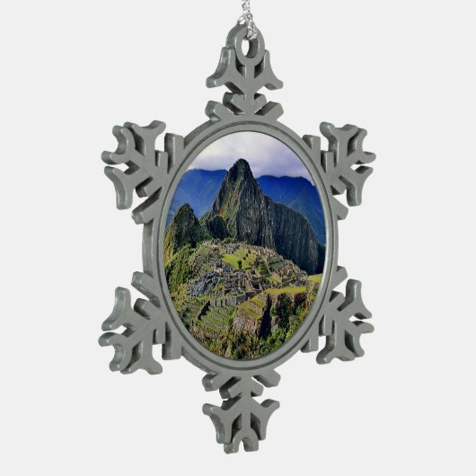 MACHU PICCHU - Peru - panorama Tin Sneeuwvlok Ornament (Links)