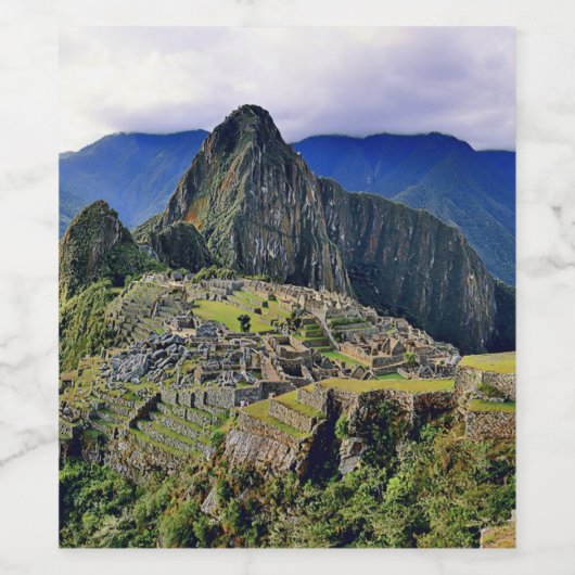 MACHU PICCHU - Peru - panorama Wijn Etiket (Enkel label)