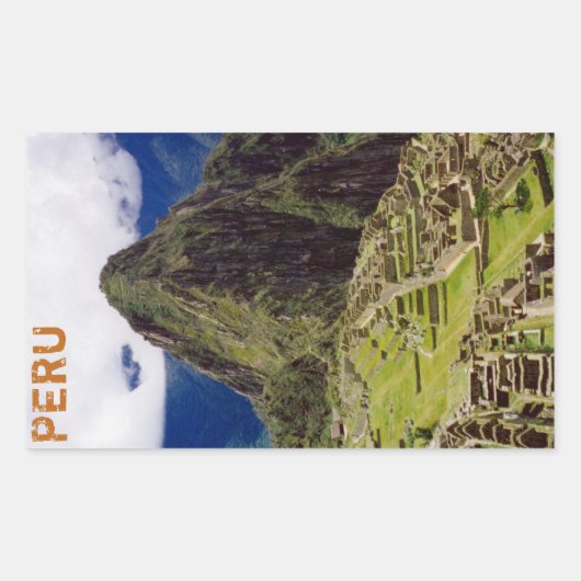 Machu Picchu, Peru Rechthoekige Sticker (Voorkant)