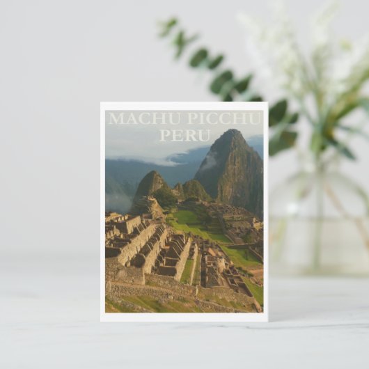 Machu Picchu Peru, Reis Briefkaart (Staand voorkant)