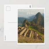 Machu Picchu Peru, Reis Briefkaart (Voorkant / Achterkant)