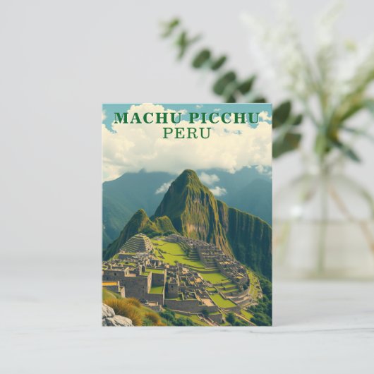 Machu Picchu Peru Reis Briefkaart (Staand voorkant)