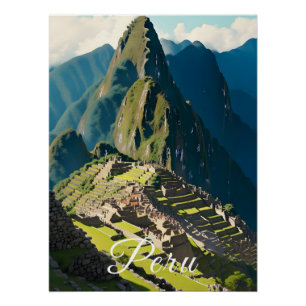Machu Picchu Peru Reisposter Perfect Poster