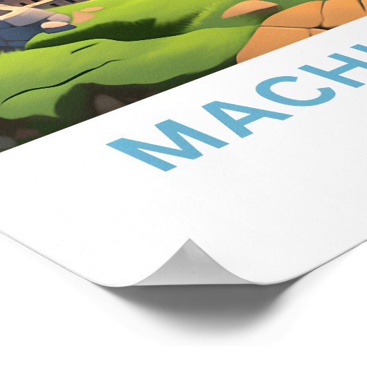 Machu Picchu Peru Reisprint Poster (Hoek)