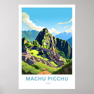 Machu Picchu Peru Reisprint Poster