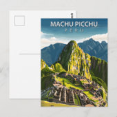 Machu Picchu Peru Reizen Inca Ruïnes Briefkaart (Voorkant / Achterkant)