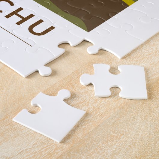 Machu Picchu Peru Reizen Kunst Retro Legpuzzel (Zijkant)