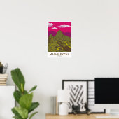 Machu Picchu Peru Reizen Kunst Retro Poster (Thuiskantoor)