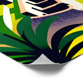 Machu Picchu Peru Retro Reisposter Kunst Poster (Hoek)
