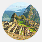 Machu Picchu, Peru Ronde Sticker (Voorkant)