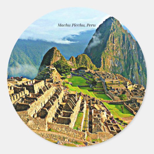 Machu Picchu, Peru Ronde Sticker (Voorkant)