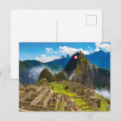 Machu Picchu, Peru - Ruïnes van Inca-citadel Briefkaart (Voorkant / Achterkant)