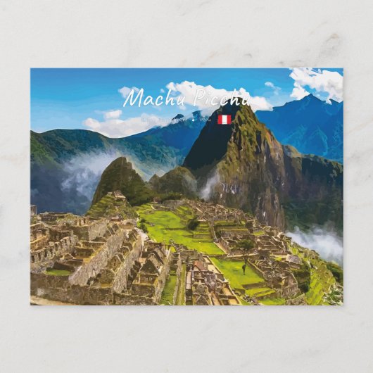 Machu Picchu, Peru - Ruïnes van Inca-citadel Briefkaart (Voorkant)
