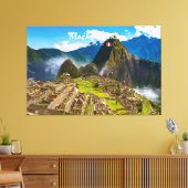 Machu Picchu, Peru - Ruïnes van Inca-citadel Canvas Afdruk (Insitu (Woonkamer))