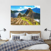 Machu Picchu, Peru - Ruïnes van Inca-citadel Canvas Afdruk (Insitu (Slaapkamer))