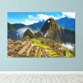 Machu Picchu, Peru - Ruïnes van Inca-citadel Canvas Afdruk (Insitu (Houten vloer))