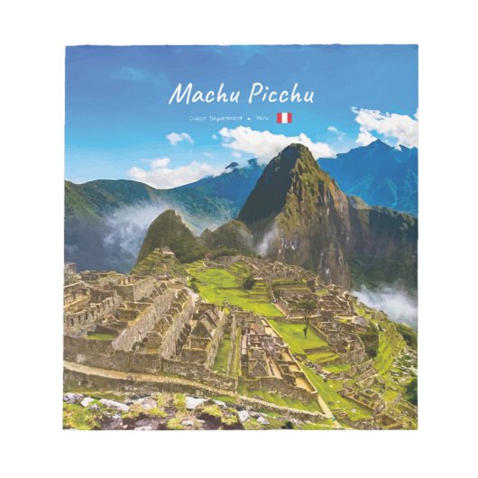 Machu Picchu, Peru - Ruïnes van Inca-citadel Notitieblok (Voorkant)