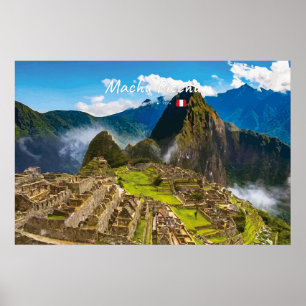 Machu Picchu, Peru - Ruïnes van Inca-citadel Poster