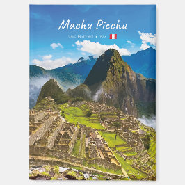 Machu Picchu, Peru - Ruïnes van Inca-Citadel vlak Magneet