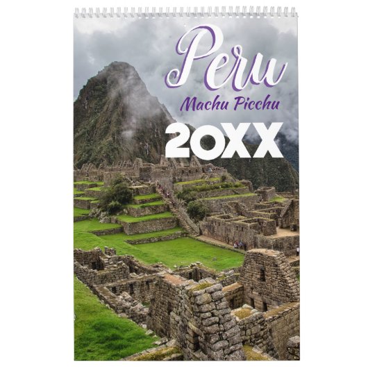 Machu Picchu Peru Schilderachtig wandkalender 2025 Kalender (Hoes)